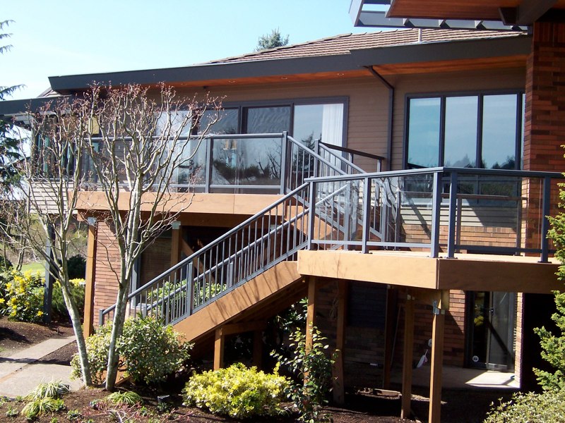 Glass Railing Color TR100 Custom Color Glass Railing - Precision Rail | Portland, OR