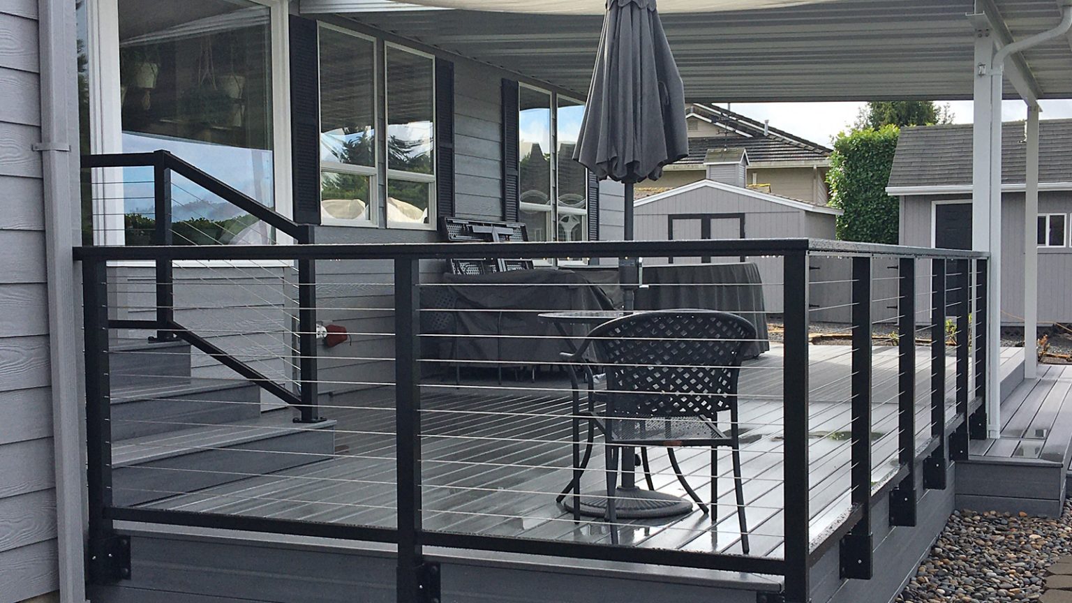 TR200 Black Cable Railing - Black Cable Railing System